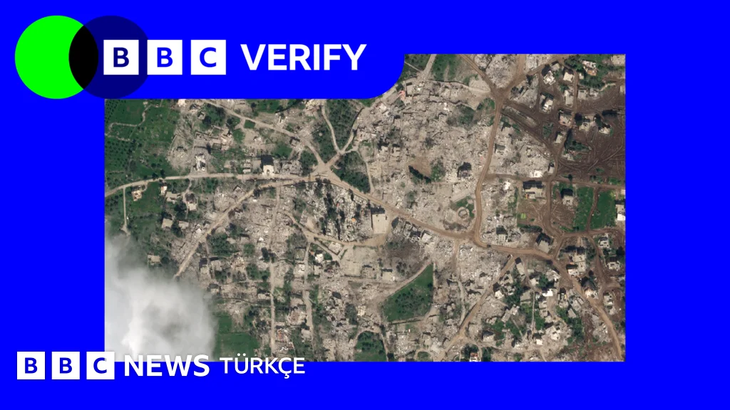 Uydu görüntüleriyle İsrail'in Lübnan'ın güneyindeki yıkımı