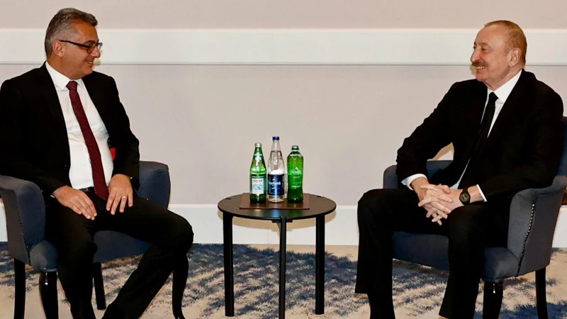 KKTC Cumhurbaşkanı Erhürman, Aliyev ile görüştü